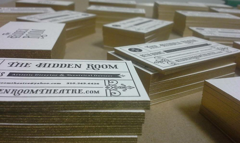 Letterpress Card Design for Hidden Room