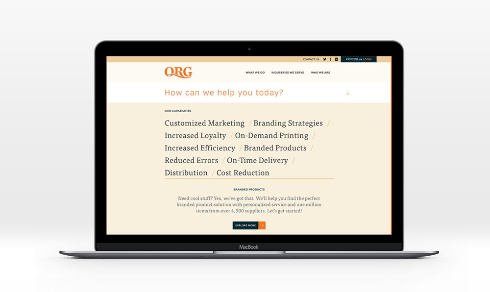 QRG website design by Five and Four