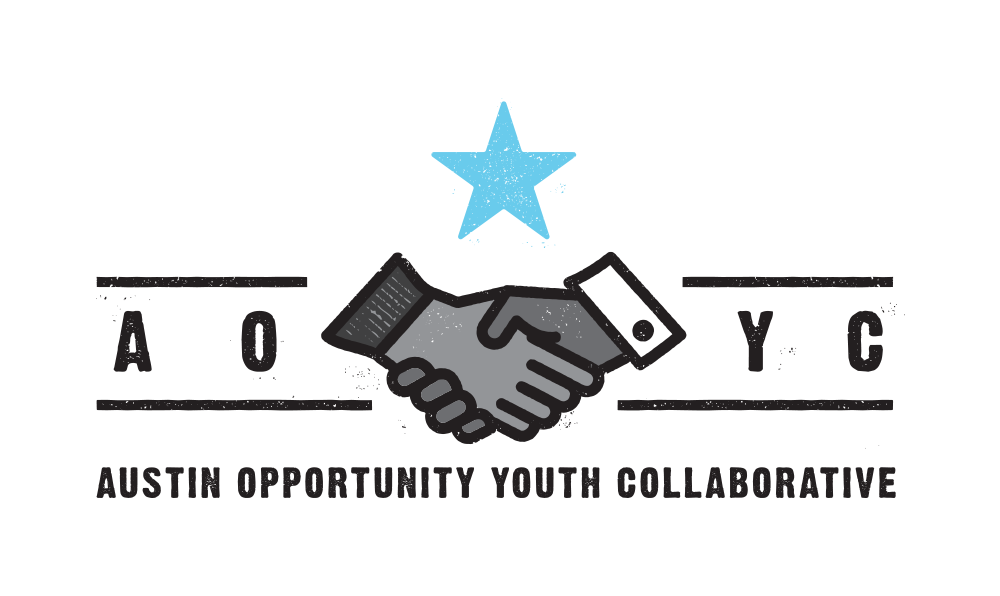 Austin Opportunity Youth Collaborative horizontal logo by Five and Four